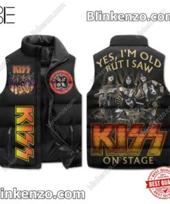 Yes I Am Old But I Saw Kiss On Stage Men's Puffer Vest