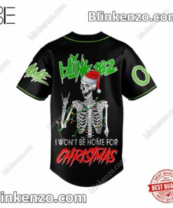 Handmade Blink-182 I Won't Be Home For Christmas Personalized Baseball Jersey