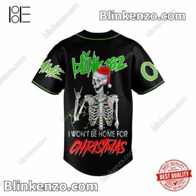 Handmade Blink-182 I Won't Be Home For Christmas Personalized Baseball Jersey