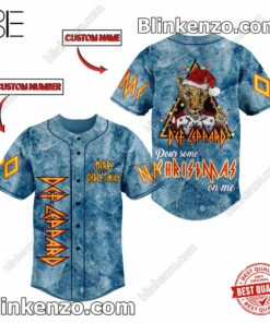 Def Leppard Pour Some Christmas On Me Personalized Baseball Jersey