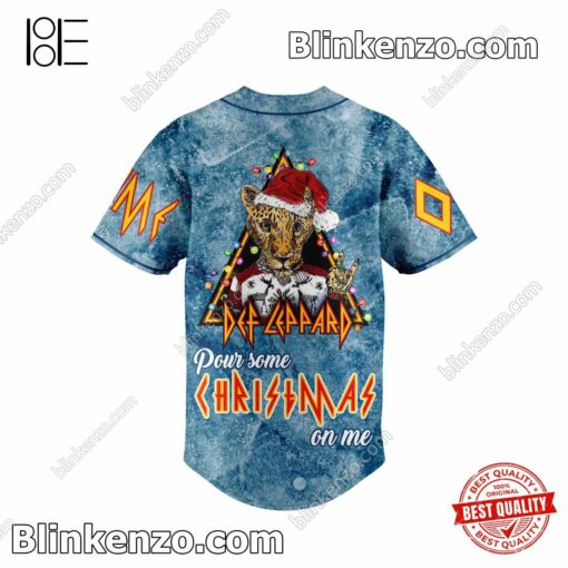 Free Def Leppard Pour Some Christmas On Me Personalized Baseball Jersey