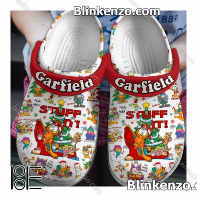 Garfield Stuff It Christmas Crocs Clogs