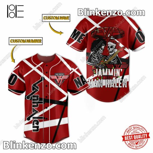Jammin' With Van Halen Personalized Baseball Jersey