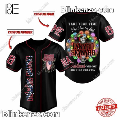 Lynyrd Skynyrd Christmas Will Come And They Will Pass Personalized Baseball Jersey