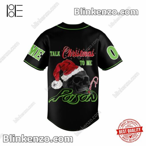 Best Shop Poison Talk Christmas To Me Personalized Baseball Jersey