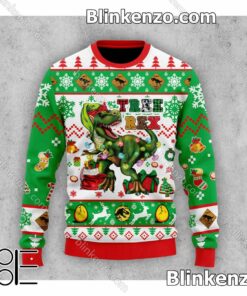 Hot Tree Rex Santassic Park Christmas Sweater
